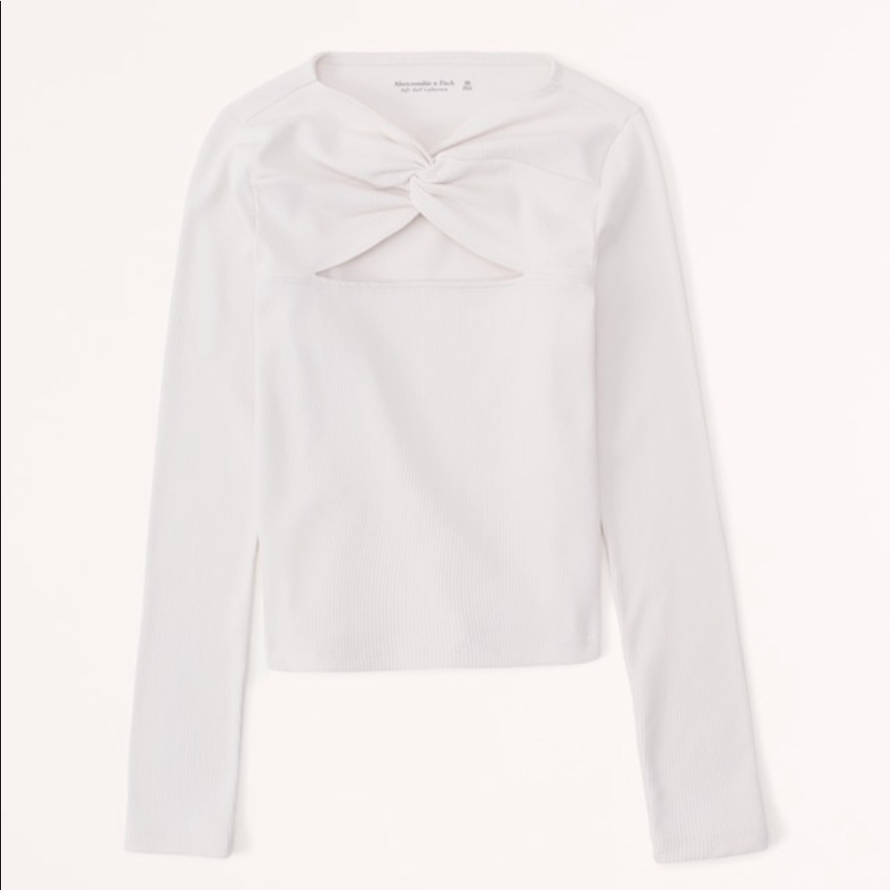 Abercrombie ribbed cutout long sleeve